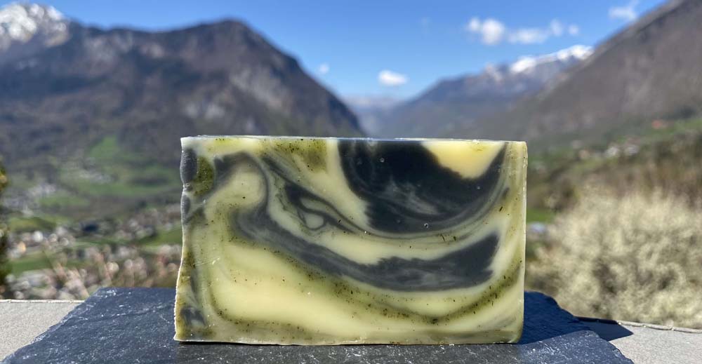 Le Rafraîchissant - Savon SAF à la menthe poivrée - surgras 10% - fabriqué à la main en Savoie.